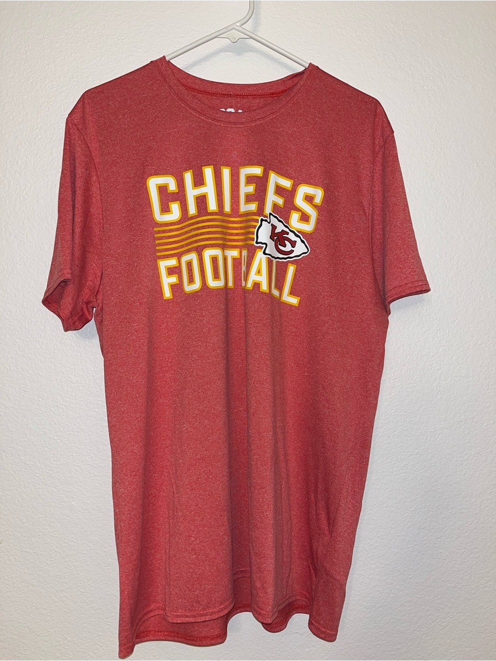 NWT Kansas City Chiefs Shirt Red Heather NFL Tee Size XL